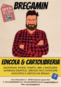 Bregamin Edicola & Cartoleria - flyer inaugurazione